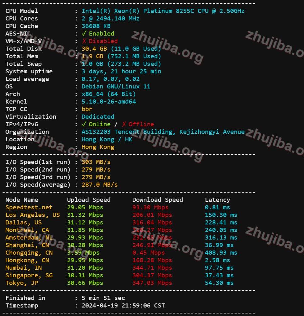 图片[1]-腾讯云：香港轻量测评-主机吧